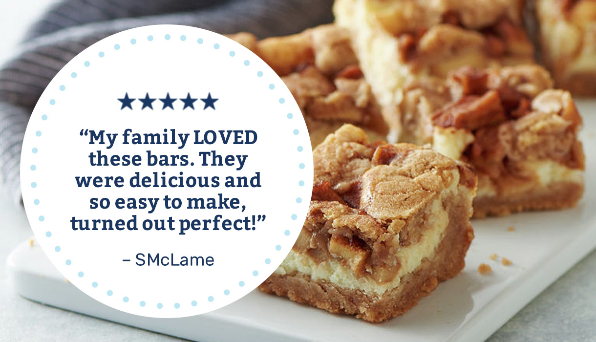 My family LOVED these bars. They were delicious and so easy to make, turned out perfect! – SMcLame
