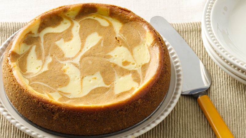 Slow-Cooker Pumpkin Swirl Cheesecake