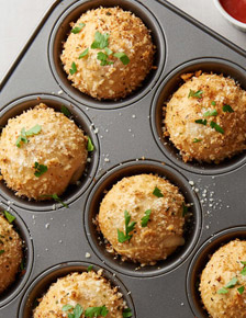 Muffin-Tin Cheesy Meatball Biscuit Bombs