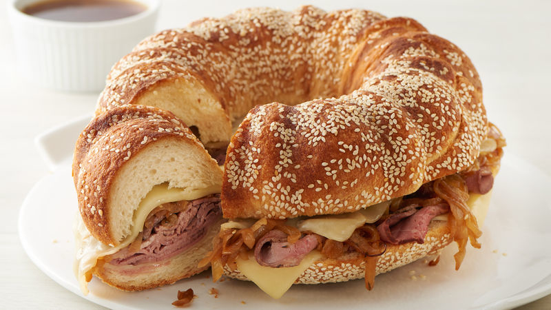 French Dip Bundtwich with Caramelized Onions