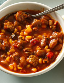 Easy Chili with Twisted Cheesy Cornsticks