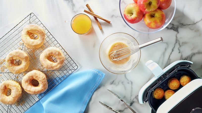 Air Fryer Apple CiderBiscuit Doughnuts