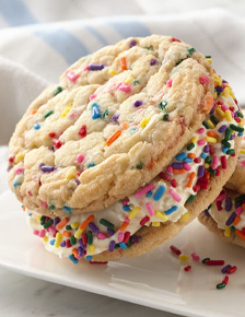 Birthday Cake Cookie Ice Cream Sandwiches