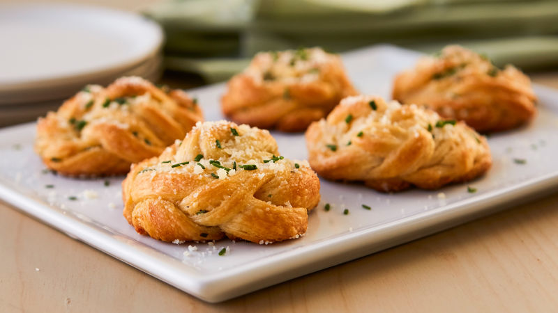 Parmesan-Herb Braided Crescent Rounds