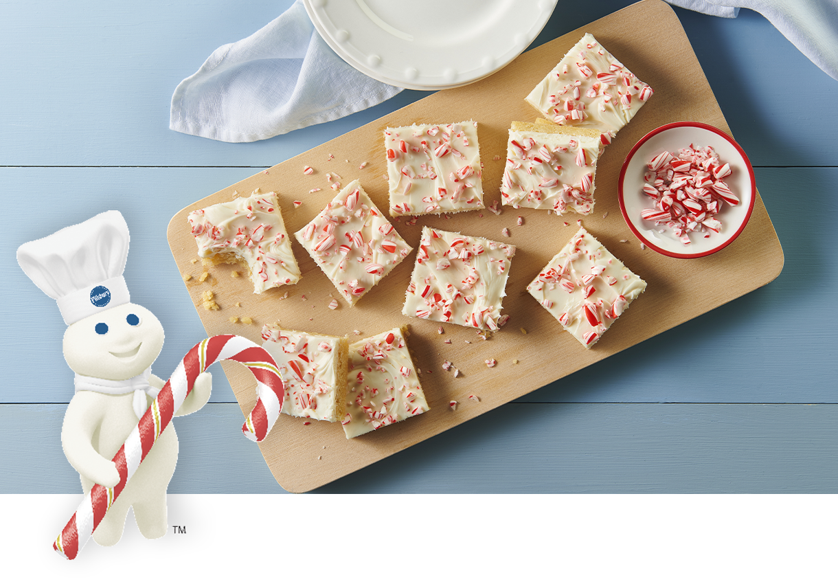 3-Ingredient Peppermint Crunch Sugar Cookie Bars