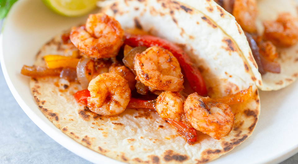 Sheet-Pan Shrimp Fajitas