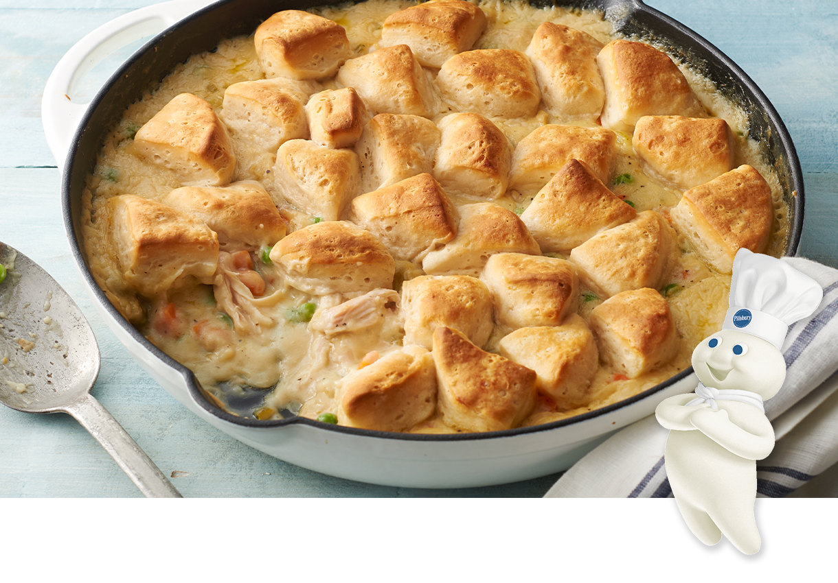 Skillet Chicken Biscuit Pot Pie