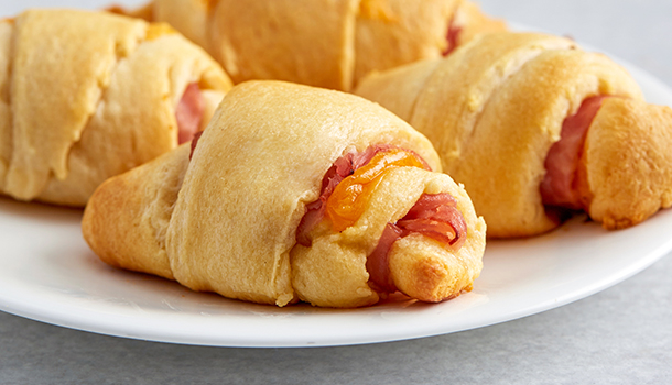 Ham and Cheese Crescent Roll-Ups