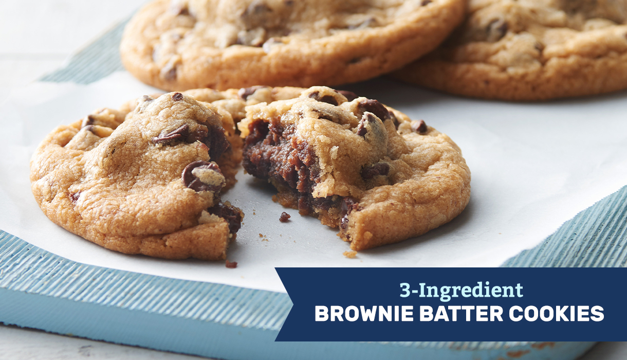 3-Ingredient Brownie Batter Cookies
