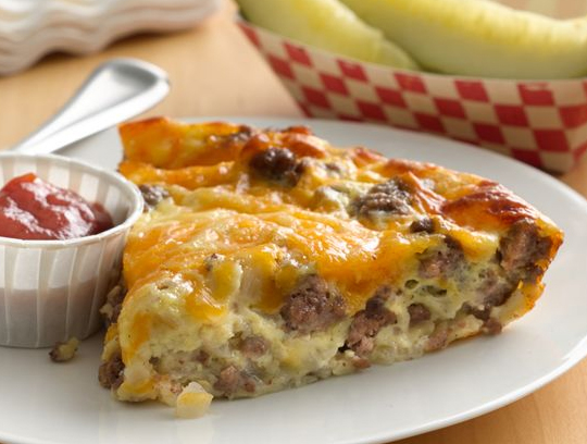 Impossibly Easy Cheeseburger Pie