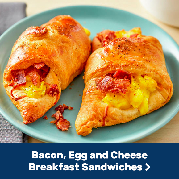 Bacon, Egg and Cheese Breakfast Sandwiches