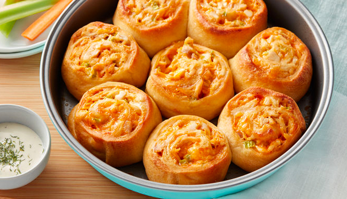 Buffalo Chicken Rollup Bake