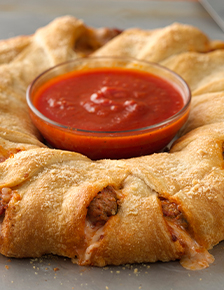 Italian Meatball-Stuffed Crescent Ring