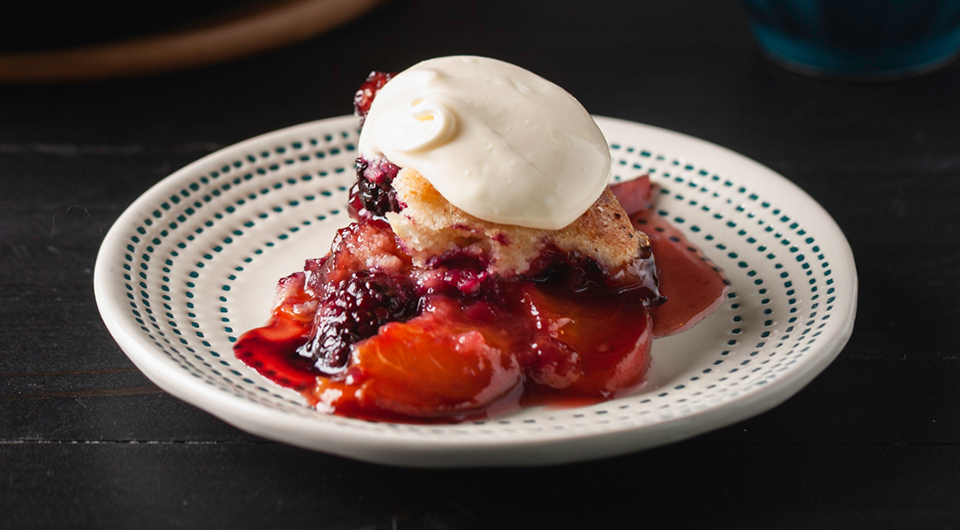 Peach Berry Cobbler