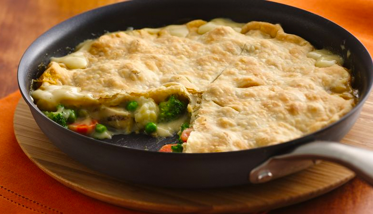Easy One-Skillet Chunky Chicken Pot Pie