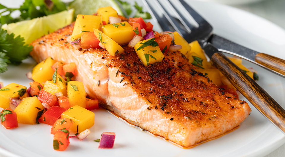 Cajun Salmon With Mango Salsa