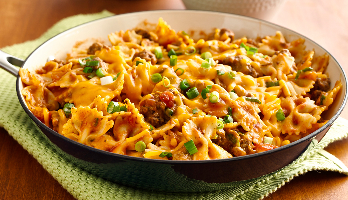 Easy Cheesy Beef and Bow-Ties