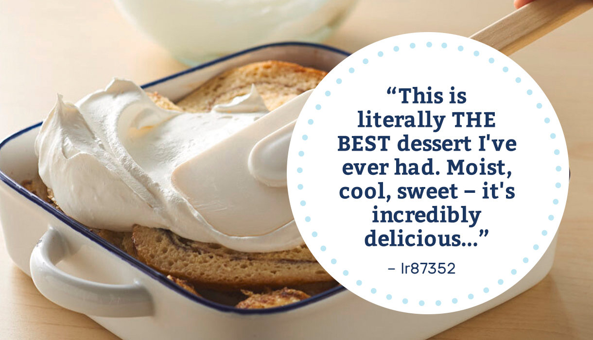 This is literally THE BEST dessert I've ever had. Moist, cool, sweet–it's incredibly delicious... –Ir87352