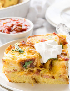 Bacon and Cheese French Toast Bake