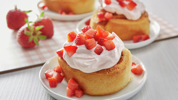 Strawberry Shortcake Cinnamon Rolls