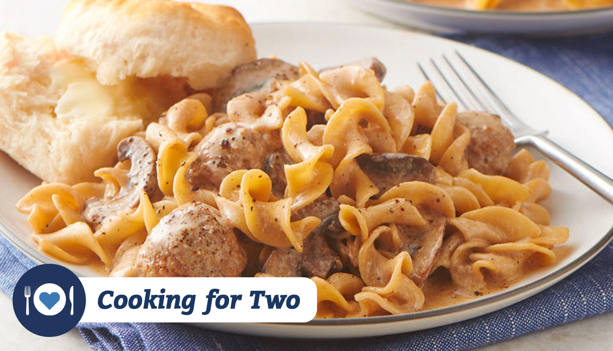 Cooking for Two: One-Pot Meatball Stroganoff for Two