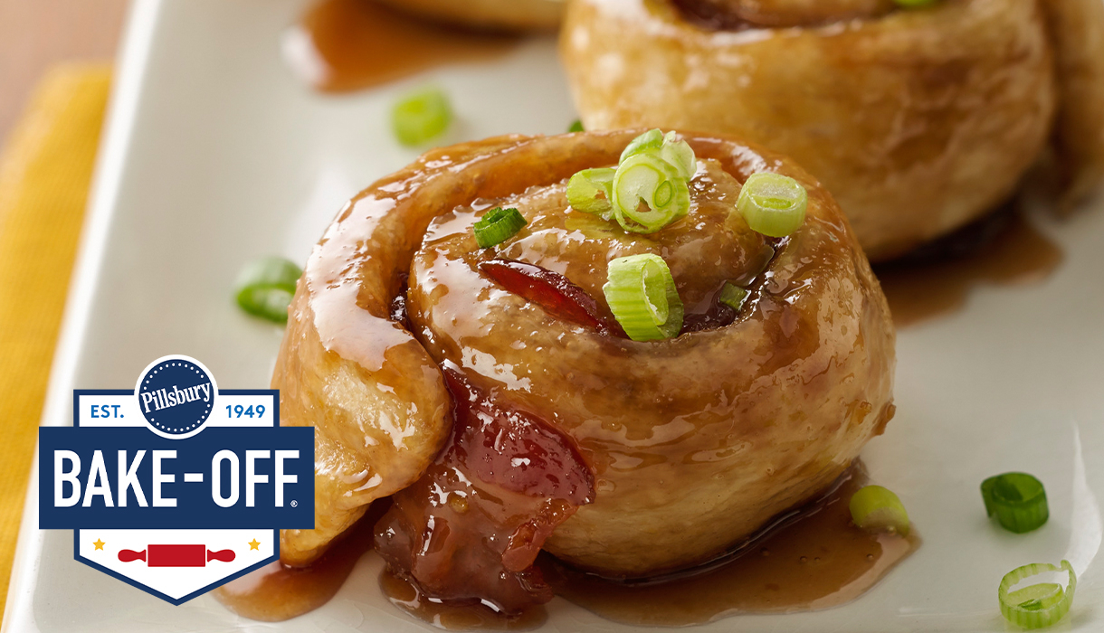 Pillsbury Bake-Off Contest recipe: Glazed Bacon Pinwheels