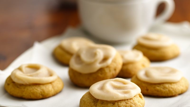 Soft Ginger-Pumpkin Cookies with Browned Butter Frosting