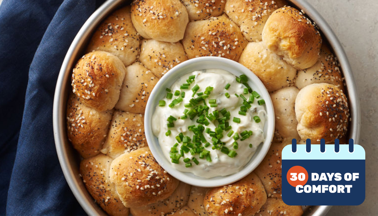 30 Days of Comfort: Ham and Swiss Biscuit Dippers with Creamy Chive Dip