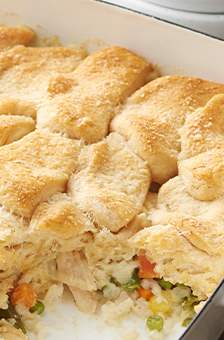 Chicken Pot Pie Rice Casserole