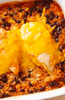 Cheesy Southwest Chicken and Rice Casserole