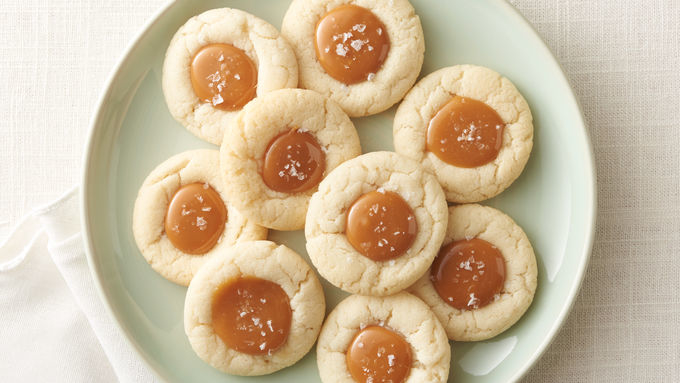 Salted Caramel Thumbprint Cookies
