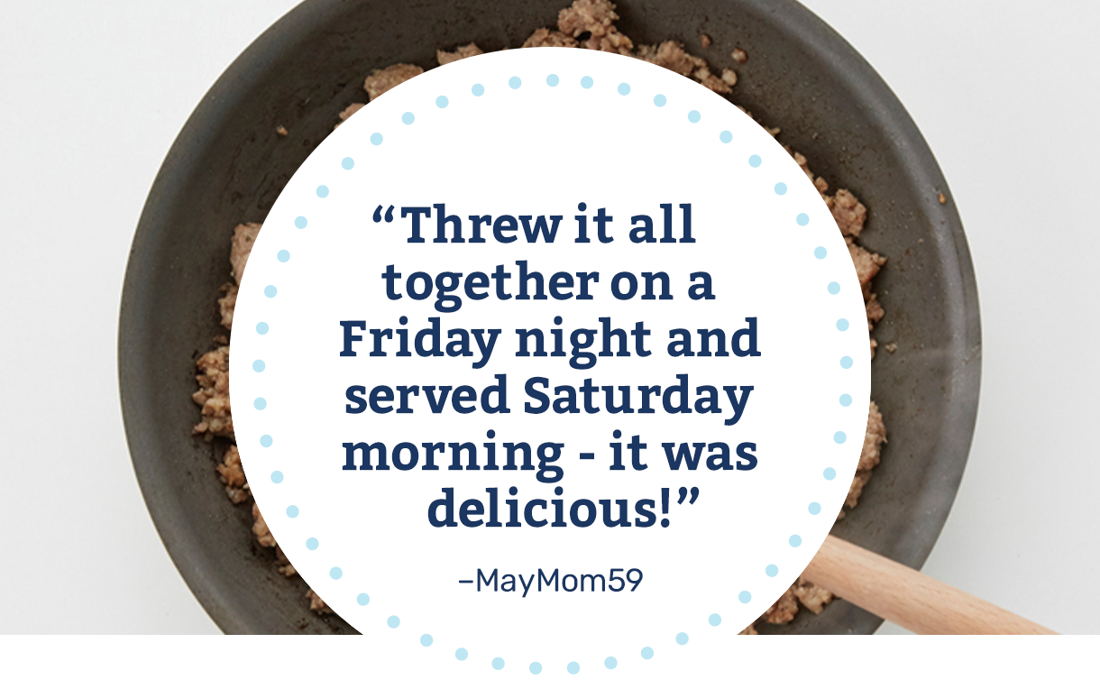 Threw it all together on a Friday night and served Saturday morning - it was delicious! -MayMom59