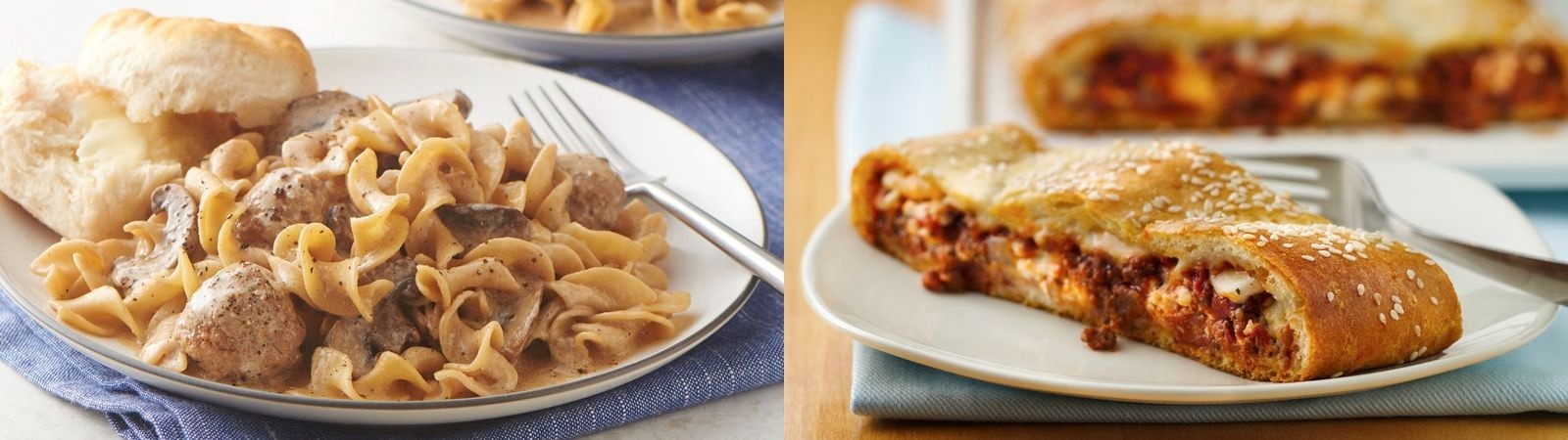 One-Pot Meatball Stroganoff for Two; Crescent Lasagna (Cooking for Two)