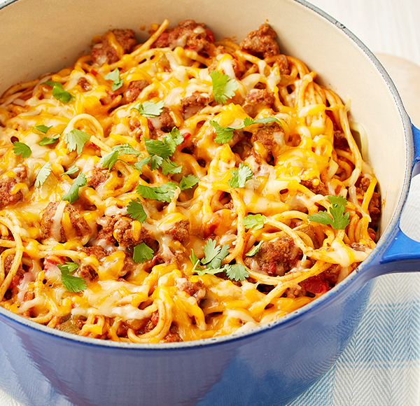 One-Pot Taco Spaghetti