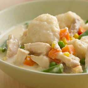 One-Pot Cheesy Chicken And Mini Dumplings