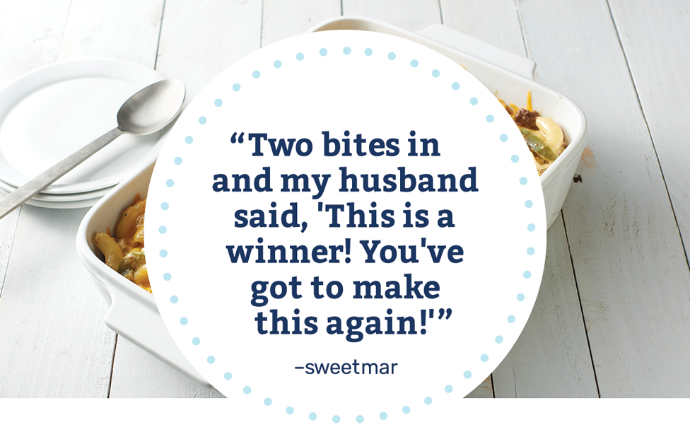 Two bites in and my husband said, 'This is a winner! You've got to make this again!' -sweetmar