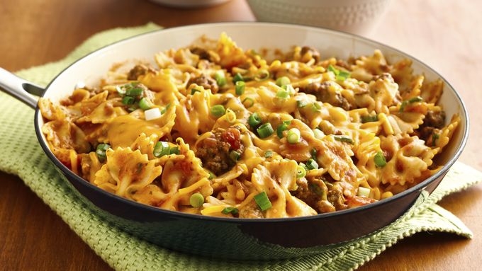 Easy Cheesy Beef and Bow-Ties