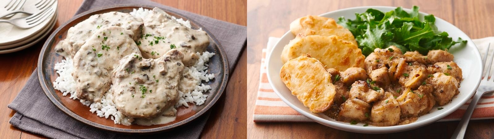 Slow-Cooker Creamy Ranch Pork Chops; Slow-Cooker French Onion Chicken
