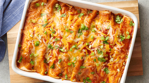 Apple Cinnamon Bubble-Up Bake; Overnight Egg Muffin Casserole; Make-Ahead Enchilada Breakfast Casserole