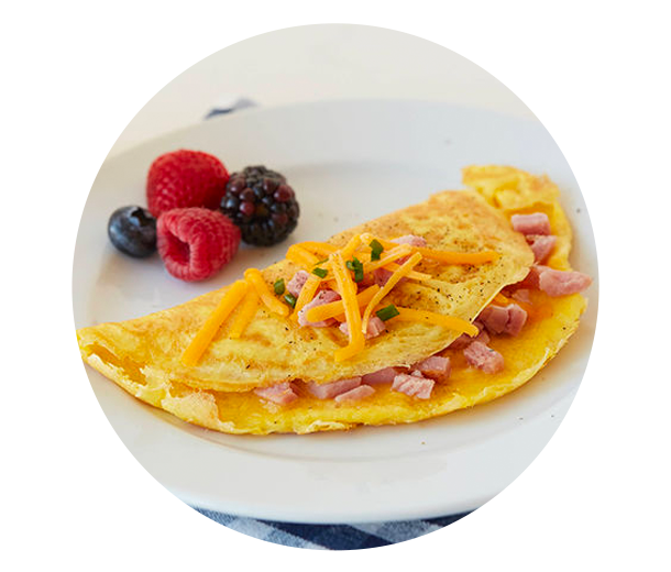 Folded Ham and Cheddar Omelette