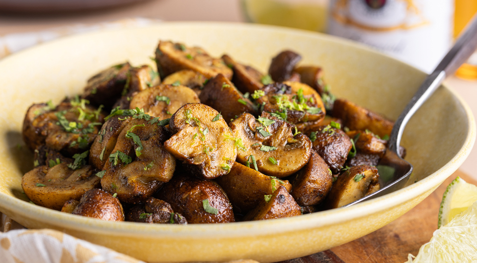 Air Fryer Curried Mushrooms