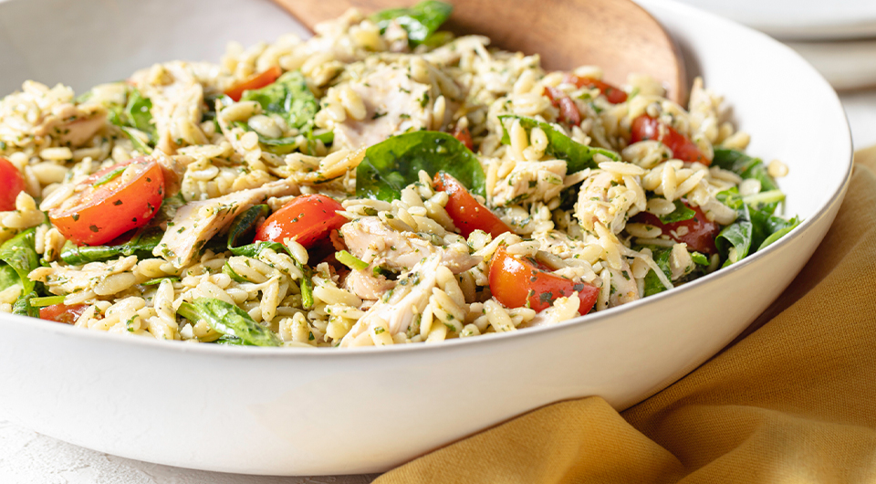 Pesto Chicken & Orzo Salad