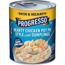 Buy Now Progresso™Rich & Hearty Chicken Pot Pie Style with Dumplings!