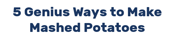 5 Genius Ways to Make Mashed Potatoes