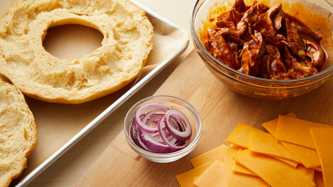 Barbecue Chicken and Cheddar Bundtwich