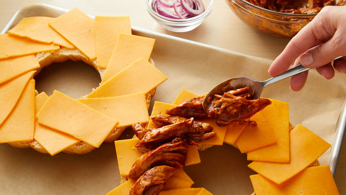 Barbecue Chicken and Cheddar Bundtwich