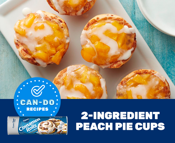 2-Ingredient Peach Pie Cups