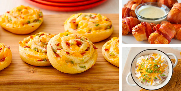 Simple Snacks with Cheese, Bacon and Ranch