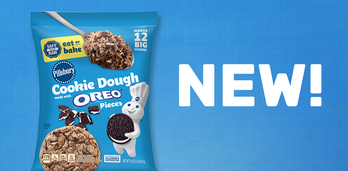 New! Pillsbury Cookie Dough with OREO® Cookie Pieces