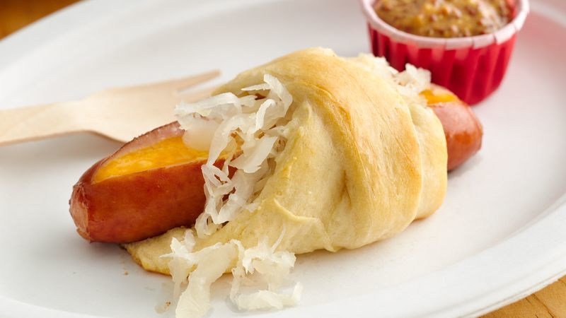Cheesy Brat Crescent Dog